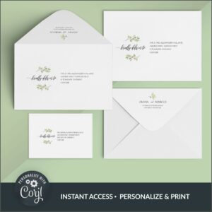 Printable Wedding Invitation Envelope Template