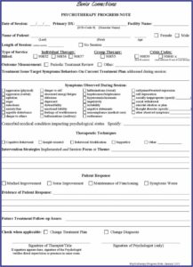 Progress Notes Template Counseling