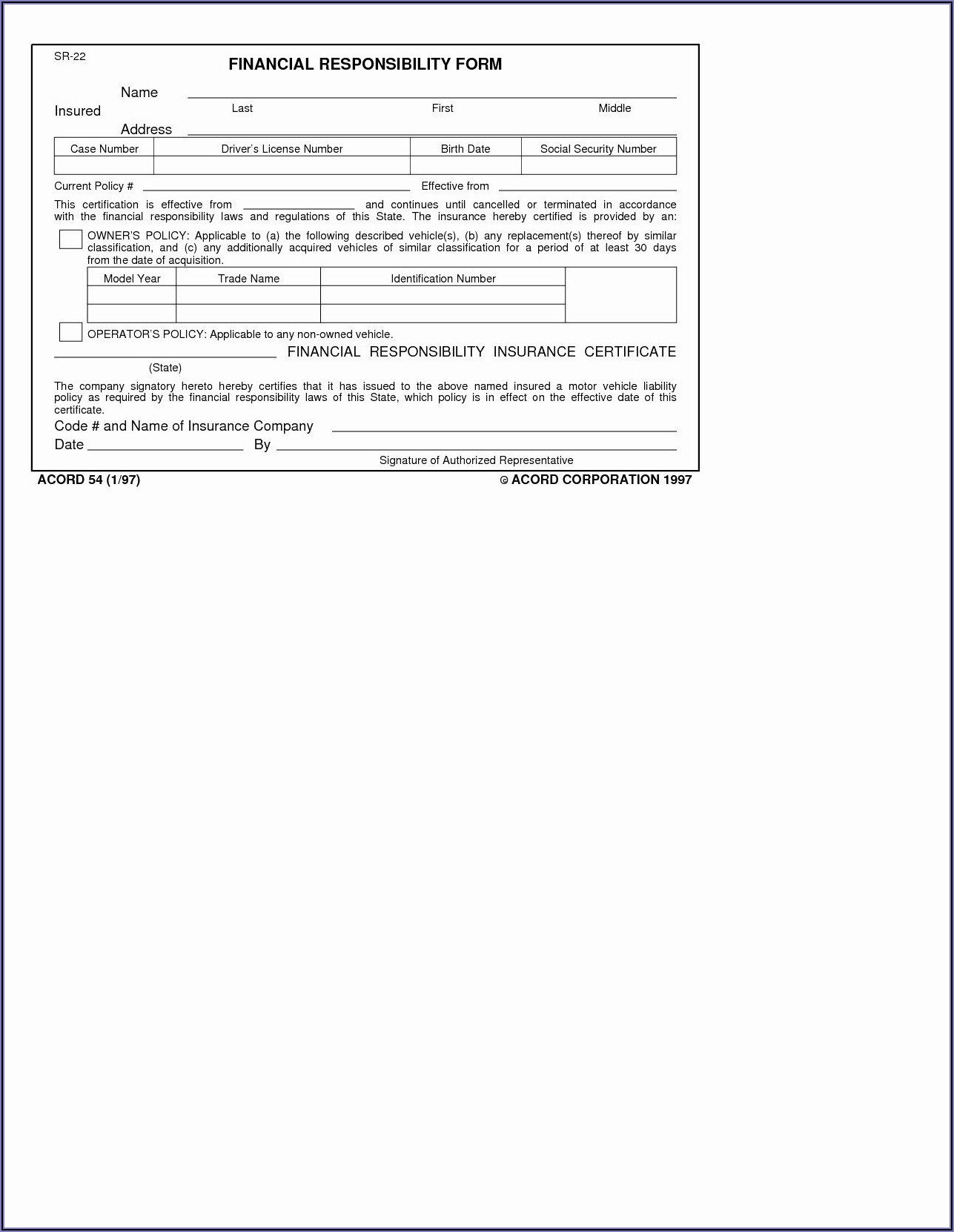 Progressive Insurance Sr22 Form