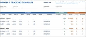 Project Management Spreadsheet Template Google Sheets