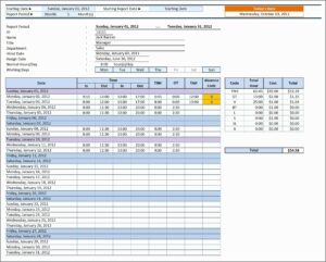 Project Time Tracking Excel Template
