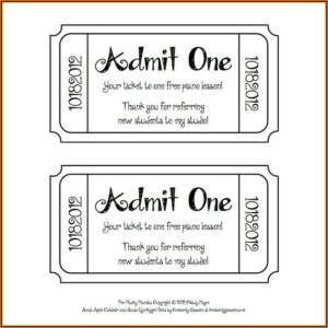 Raffle Tickets Template Free