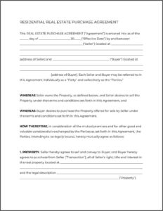 Real Estate Sales Contract Form Georgia