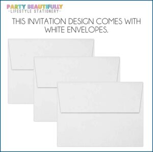 Red Black And White Birthday Invitations