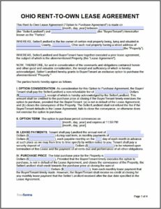 Rent Lease Agreement Word