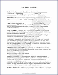 Rent Lease Contract Sample
