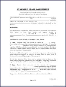 Rental Agreement Format Free Download