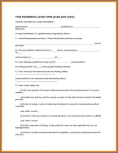 Rental Lease Agreement Template Word South Africa