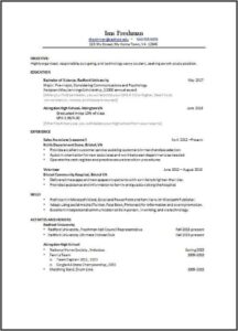 Resume For College Student Template