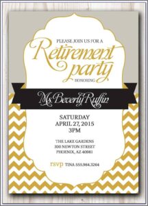 Retirement Invitation Template Free Download