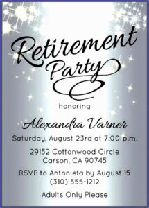 Retirement Party Announcement Samples