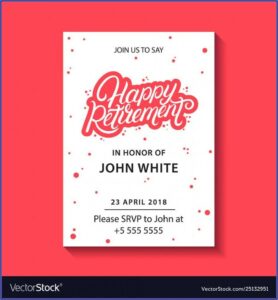 Retirement Party Announcement Template