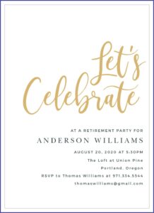 Retirement Party Save The Date Template