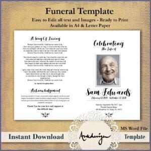Roman Catholic Funeral Program Template