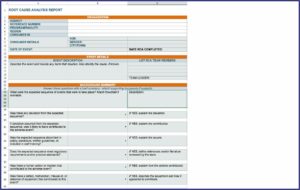 Root Cause Failure Analysis Report Format