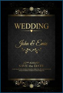 Rose Gold And Black Invitation Template (free)