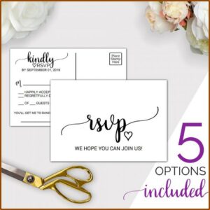 Rsvp Wedding Postcard Template