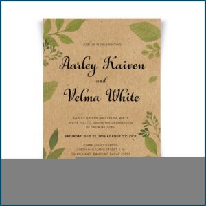 Rustic Wedding Invitations With Rsvp Cards Included