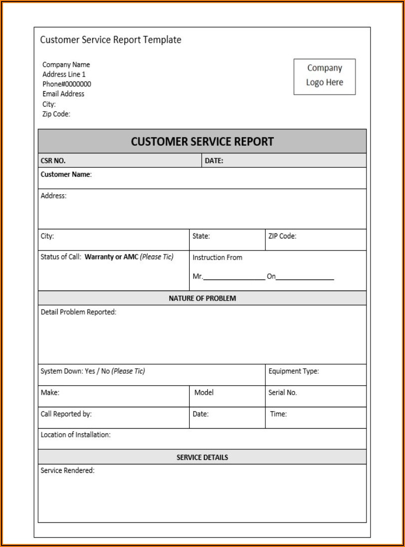 Sales Daily Call Report Template