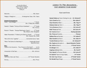 Sample Church Anniversary Program Template