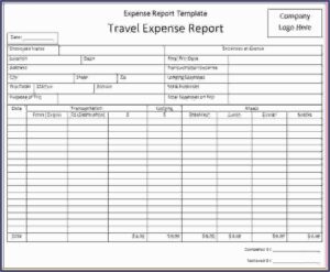Sample Expense Report Template