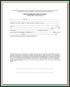 Sample Short Form Deed Of Trust California