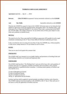 Sample Simple Commercial Lease Agreement