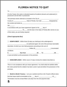 Sample Template For Eviction Notice