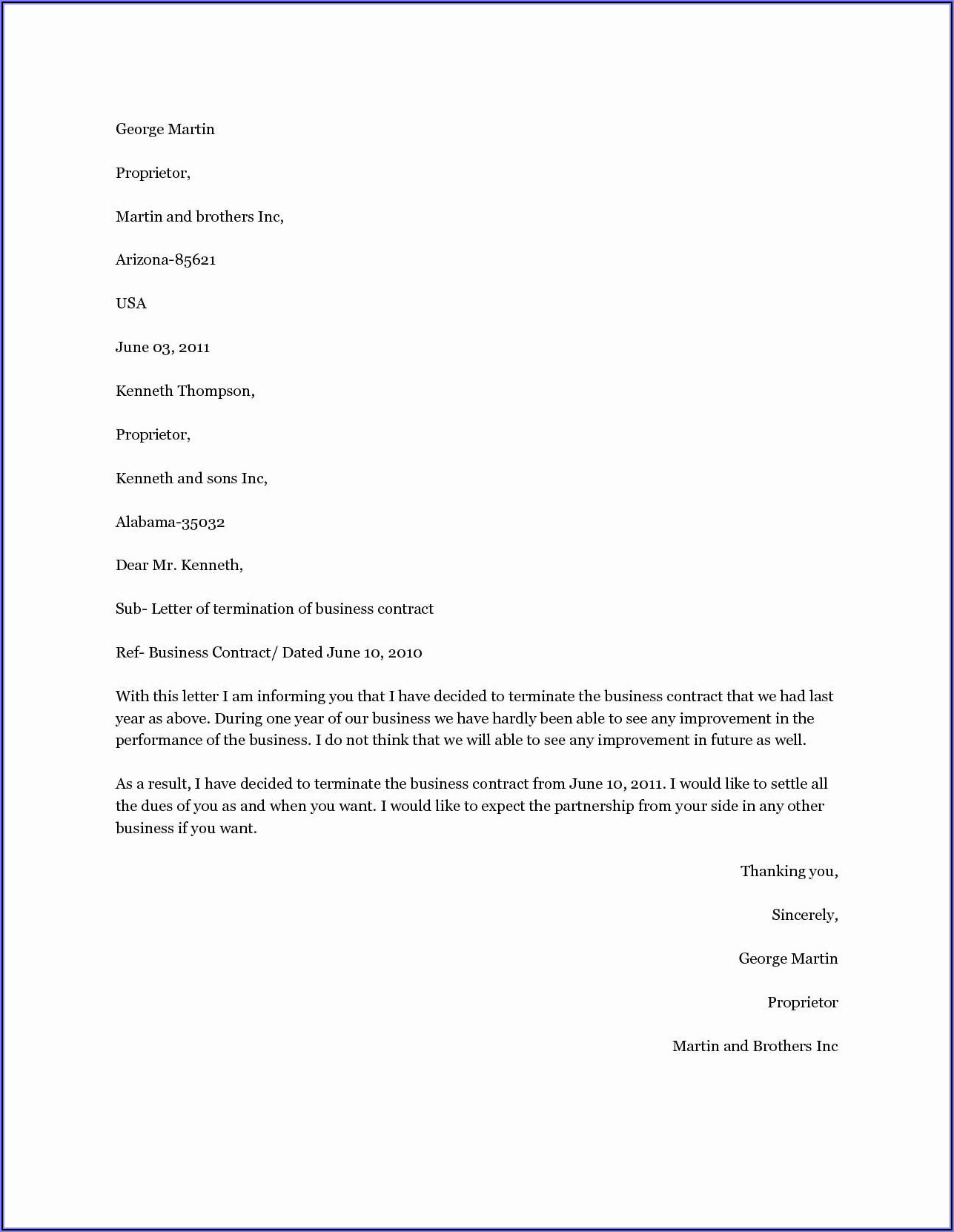 Sample Timeshare Cancellation Letter Template