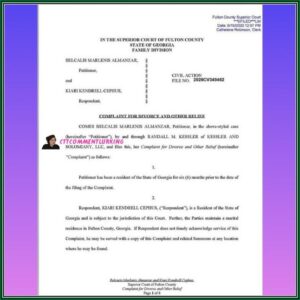 San Bernardino County Court Filing