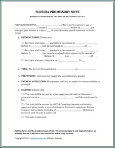 Secured Promissory Note Form