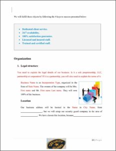 Security Company Business Plan Template