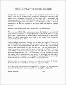 Services Rendered Contract Template