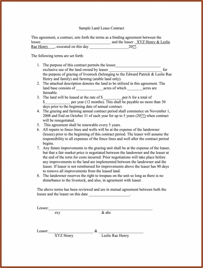 Simple Commercial Lease Form