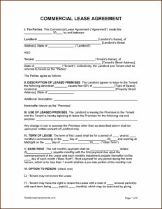 Simple Office Lease Form