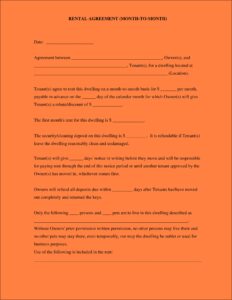 Simple Residential Lease Agreement Template Word