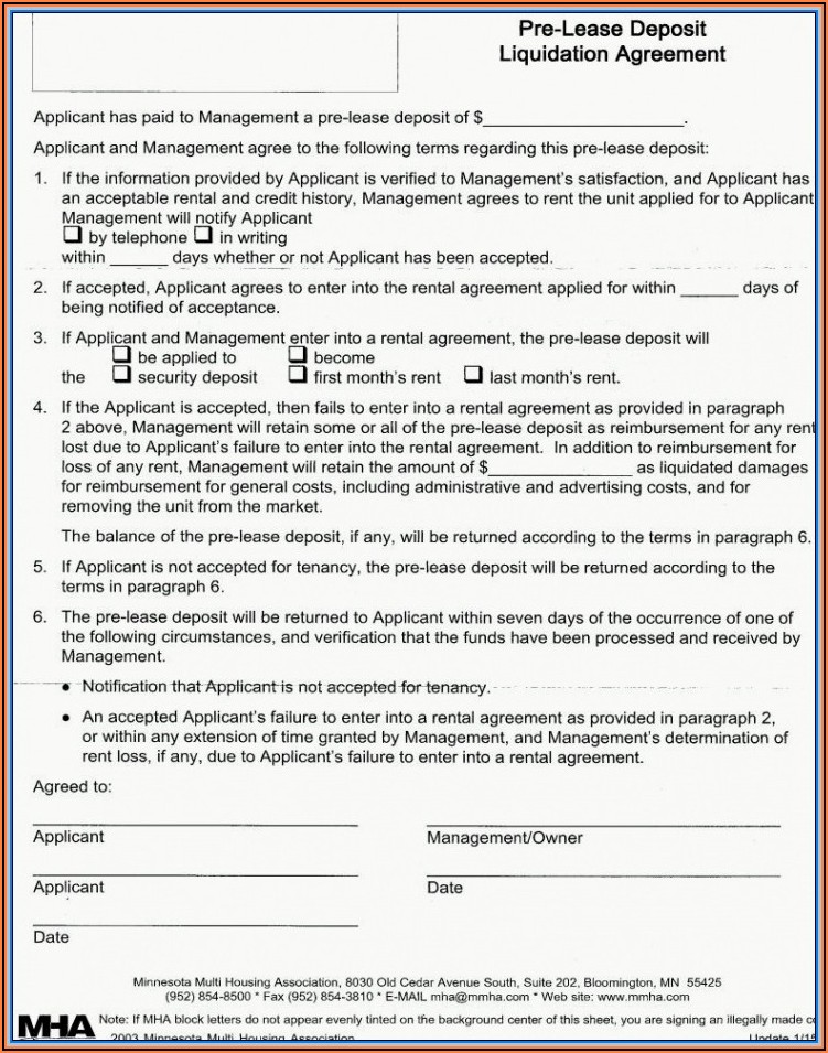 Simple Residential Tenancy Agreement Form