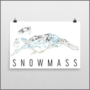 Snowmass Trail Map Poster