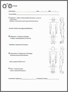 Soap Note Template For Massage Therapist