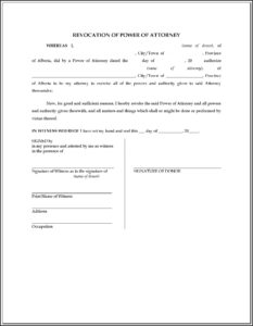 Special Power Of Attorney Form Alberta