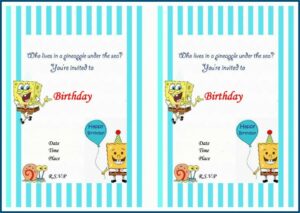 Spongebob Birthday Invitations Printable