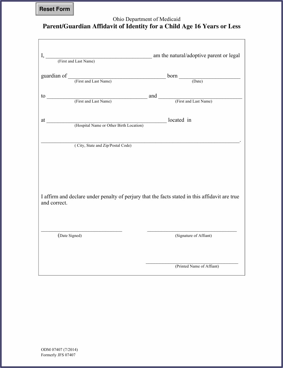 State Of Ohio Legal Guardianship Forms
