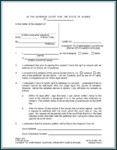 Stepparent Adoption Form Ga