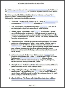 Sublease Agreement Sample Uk