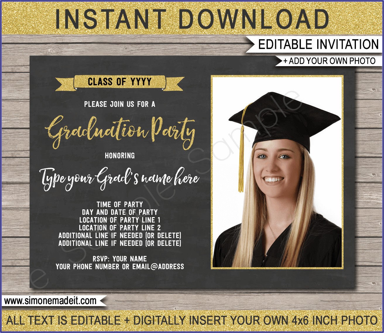 Template For Graduation Invitation Inserts