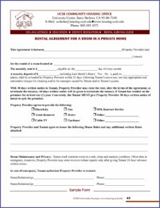 Template For Room Rental Agreement