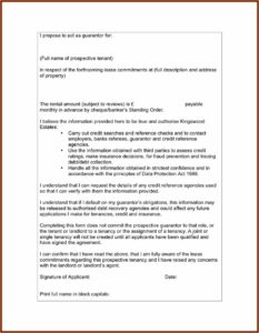 Tenant Guarantor Form