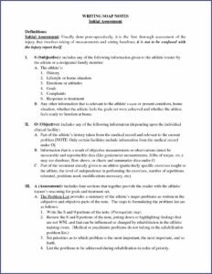 Therapy Soap Note Sample