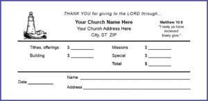 Tithe Envelope Template Free
