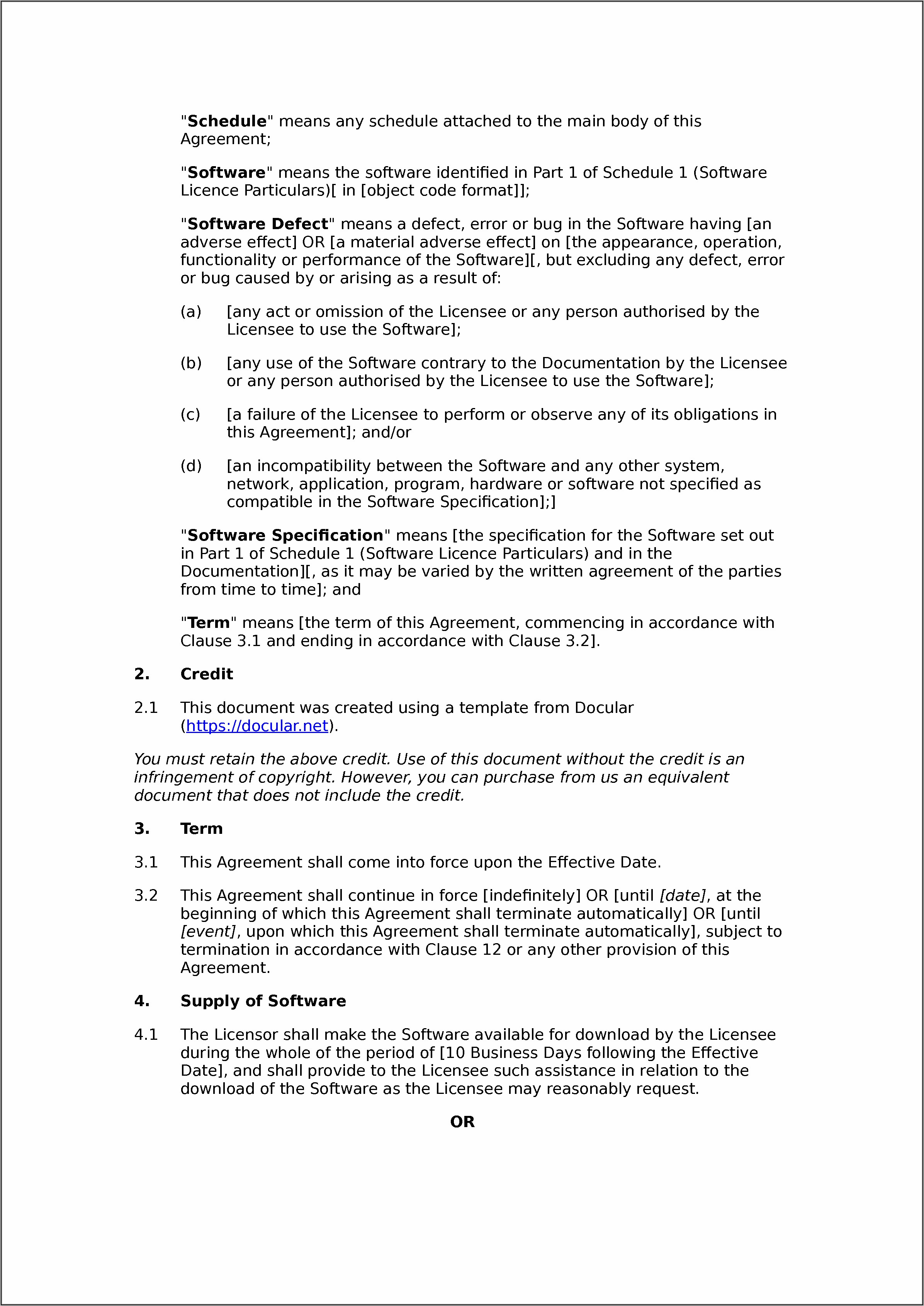 Trademark Licence Agreement Template